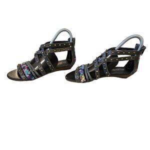 Aldo Women's Black Gladiator Sandals Sz 6 (36)